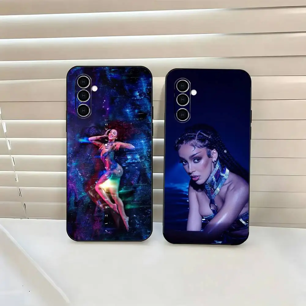 Singer D-Doja Cat  For Samsung Galaxy A55 A16 A36  A56 A26 A52 A54 A57 5G Shockproof Silicone Soft Black Cover
