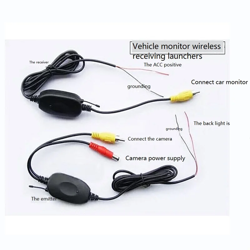 A29F-Wireless Receiver Wireless Transmitter For Car Monitor Back Up Reverse Rear Views Camera Plastic