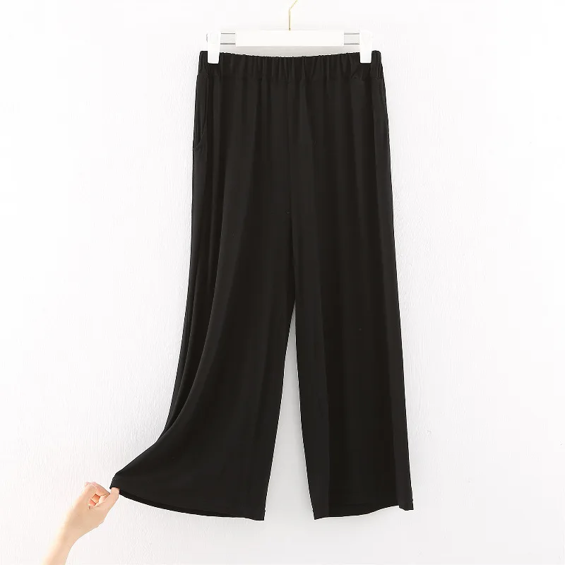 Fdfklak Large Size Women Sleepwear Pant Loose Cotton Spring Summer 3/4 Length Pajamas Pants Lounge Wear Home Pantalones Female