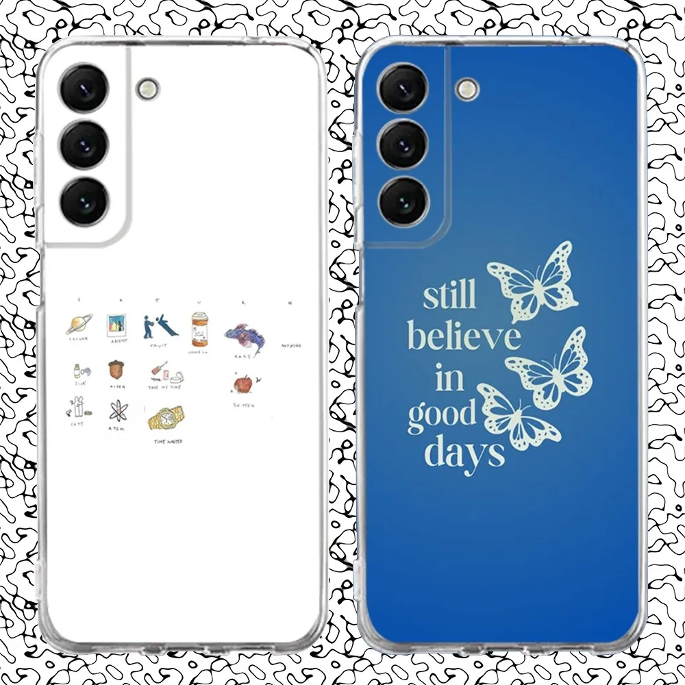 

S-SZA Saturn Album Phone Case Silicone For Samsung S30,S23,21,22,20 Ultra,S20 FE lite,S10,9,PIus Note20ultra Cover Clear