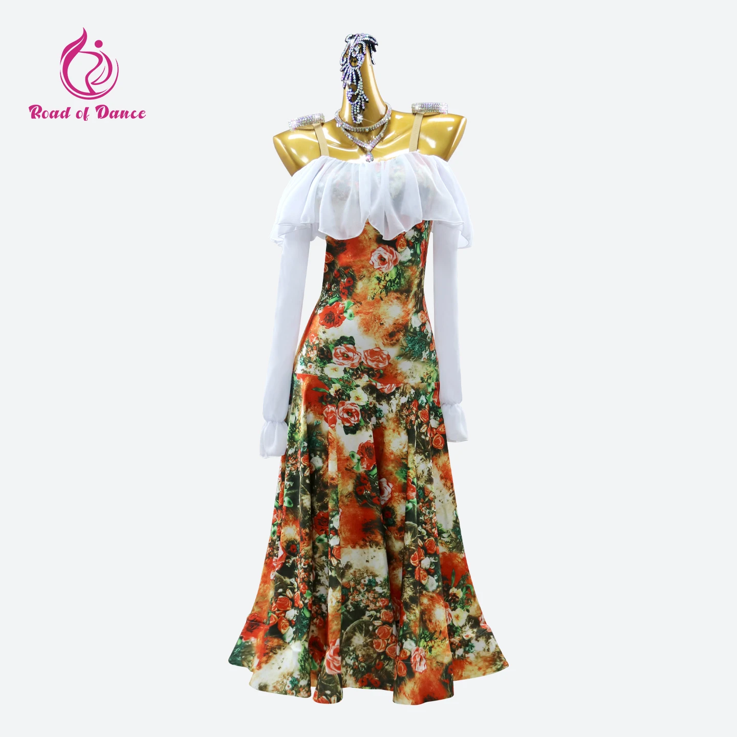 モダンダンスウェア プロムダンスドレス ワルツ衣装 フラメンコ 2025 ステージスーツ スタジアム カーニバル イブニングウェア レディース 長袖