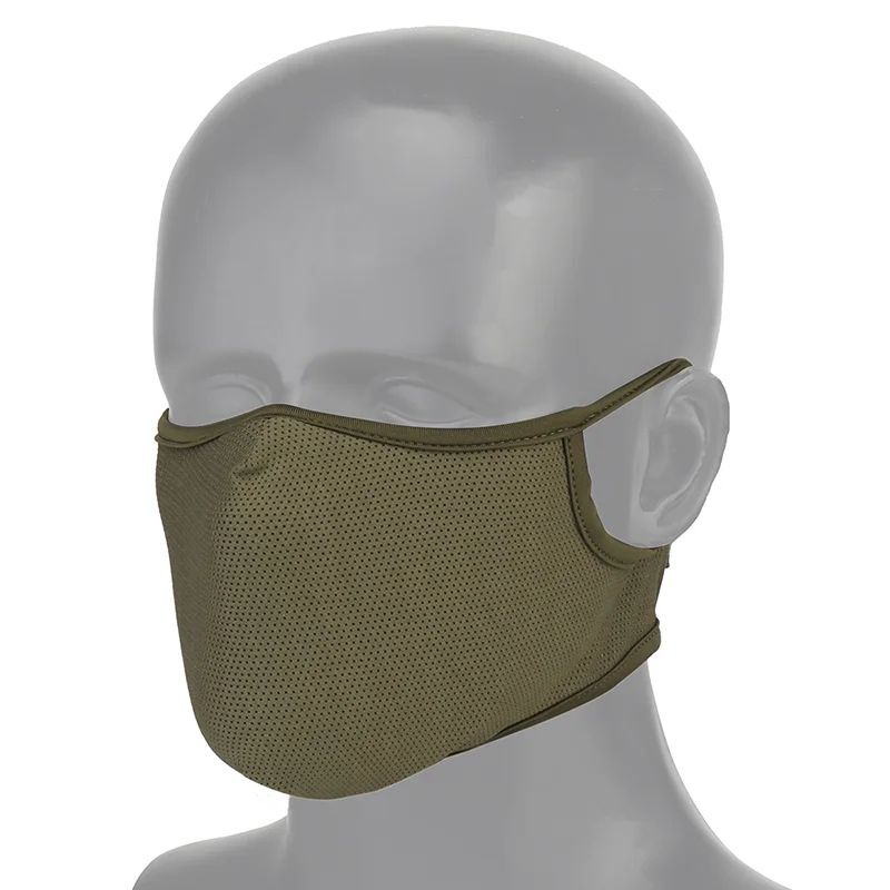 Atmungsaktive halbe Gesichts-Sturmhaube, elastisch, weiche Schutzausrüstung für Schießen, Jagd, Radfahren, Outdoor-Aktivitäten, Größe M L – Detail 12