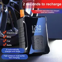 120W Car Air Pump Air Compressor 12V 150PSI Electric Wireless Portable Tire Inflator Pump for Motorcycle Bicycle Car Tyre Ball