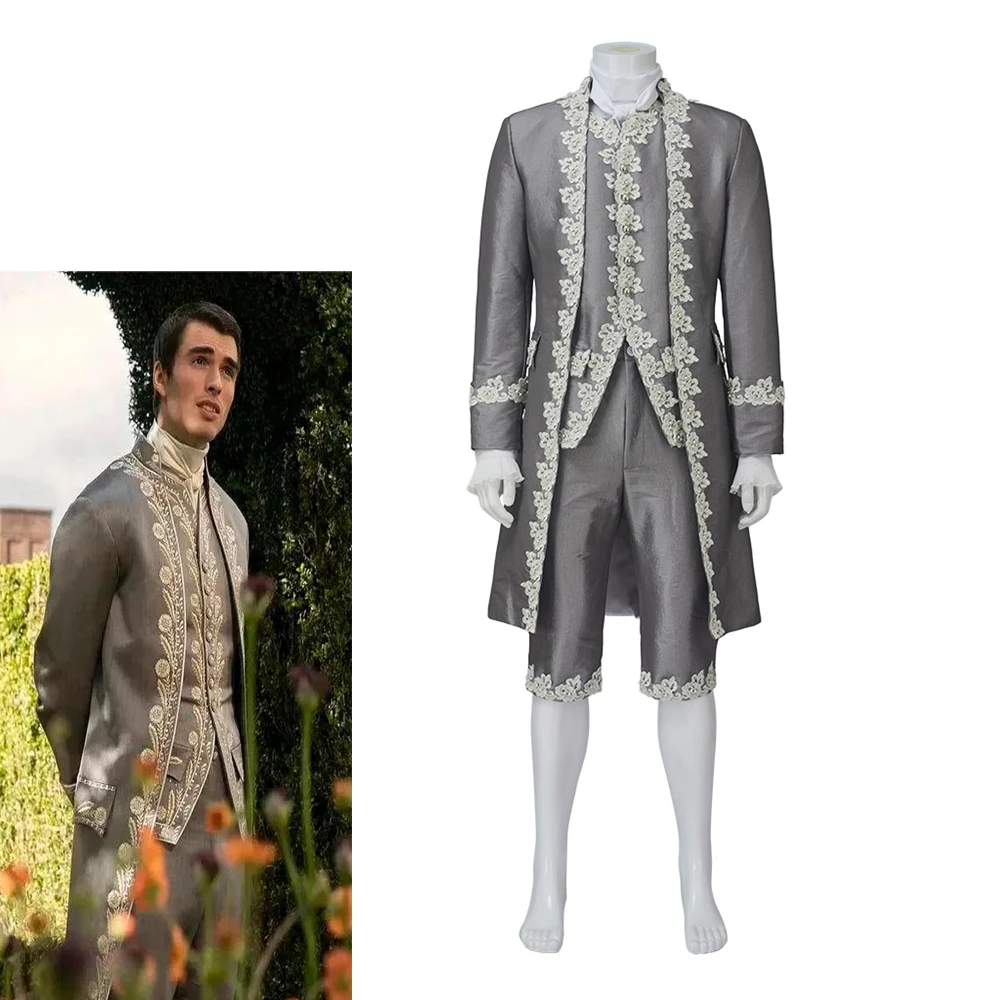 TV Series Cosplay Charlotte Costume Men's Rococo Uniform Suits Medieval Court Noble Ball Gown Theme Party Gentleman Outfits