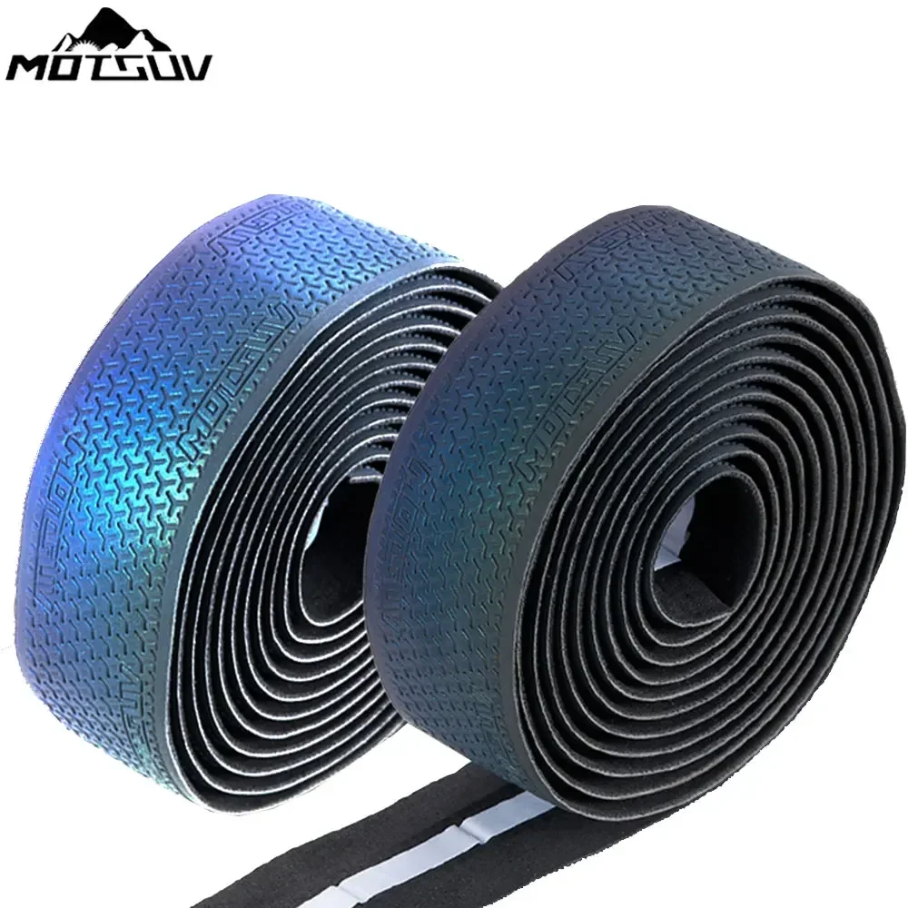 MOTSUV Reflective Road Bicycle Handlebar Tape EVA/PU Soft Anti-Vibration Wrap Tape Durable Bar Bartape  handle bar tape