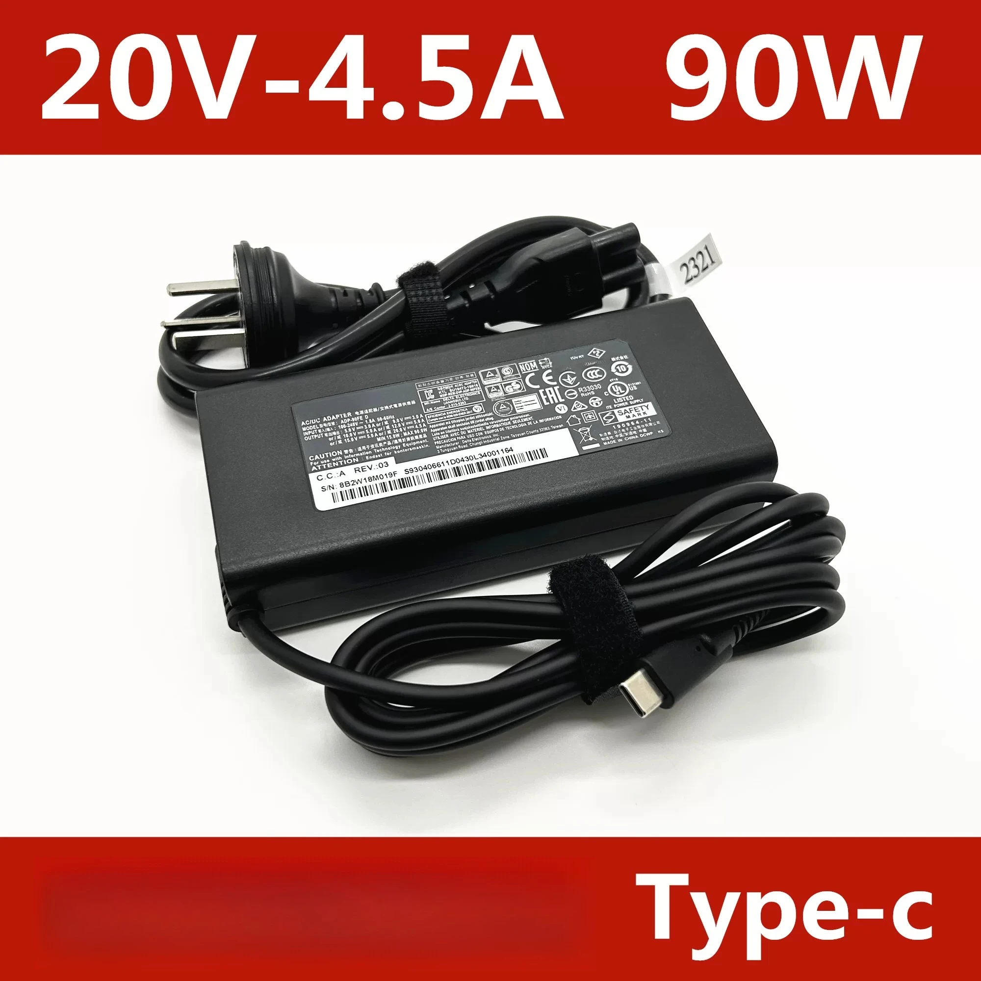 

Brand New Original for MSI 90W Power Adapter ADP-90FE D 20V4.5 Charger TYPE-C