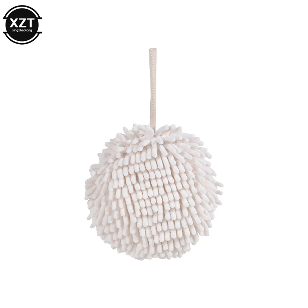 

Chenille Hand Towel Kitchen Bathroom Hand Towel Ball with Hanging Loop Quick Dry Soft Absorbent Microfiber Towel Hand Wipe Ball