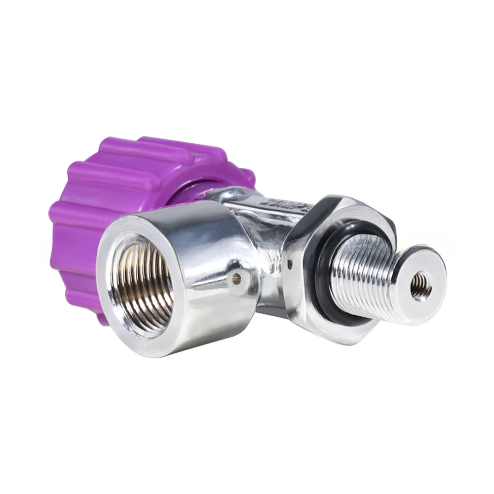 Purple Brass Air Cylinder Filling Connector Valve 18mm 1.5 To G5/8-14 Adapter For SCUBA Diving Tank Refill Tool