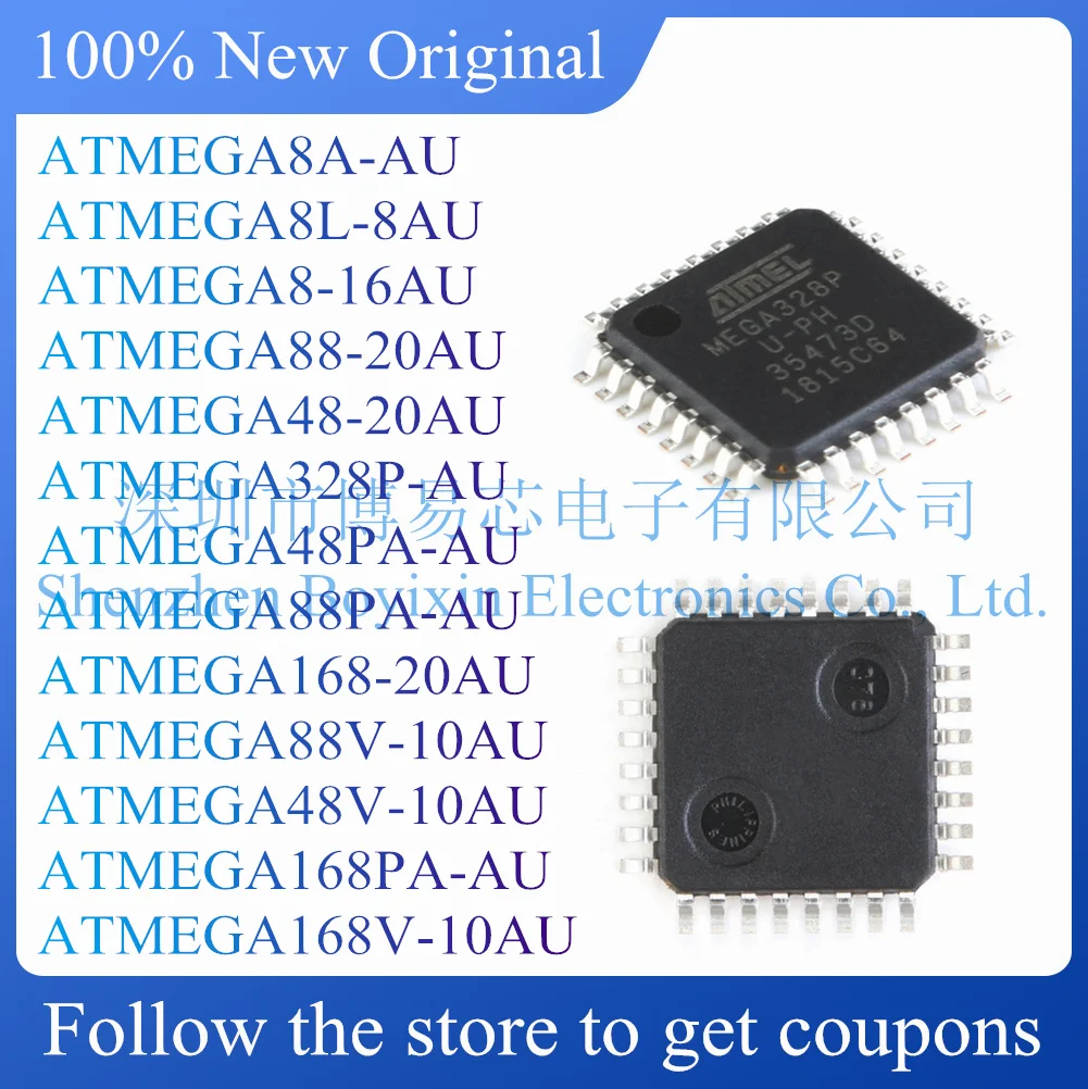 NEW ATMEGA8A-AU 8L-8AU 8-16AU 48-20AU 88-20AU 168-20AU 328P-AU 48PA-AU 88PA-AU 48V-10AU 88V-10AU 168PA-AU 168V-10AU