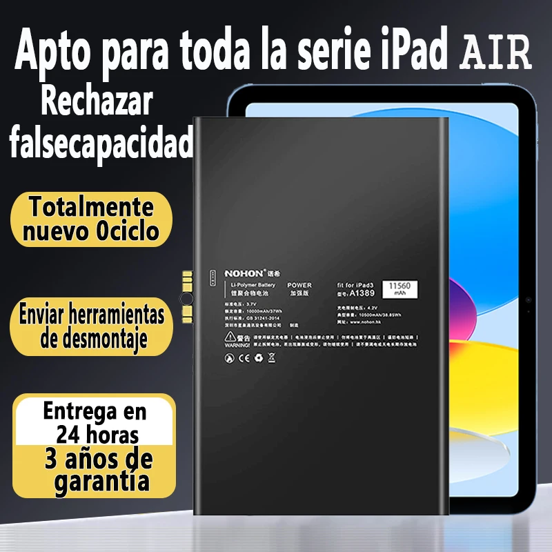 NOHON-Batería de polímero de litio para tableta, para iPad Air2, Air4, Air3, Air5, ipad 6, A1566, A1567, A1547, IPAD 10,5, A2123
