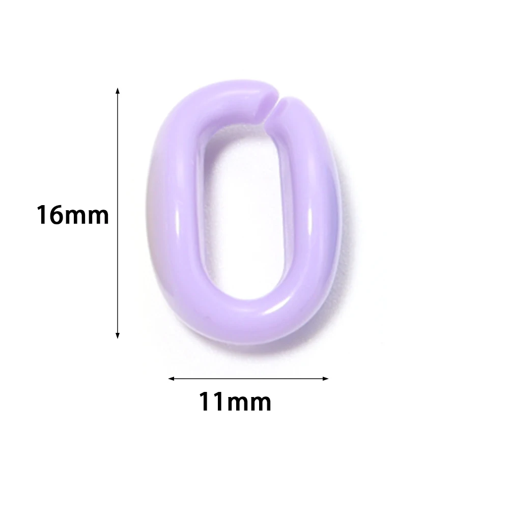 100/200Pcs Open Buckle Beads Acrylic Macaron Link Chain  Assemblable Spacer Beads for DIY Decoration Handmade Chains Accessories