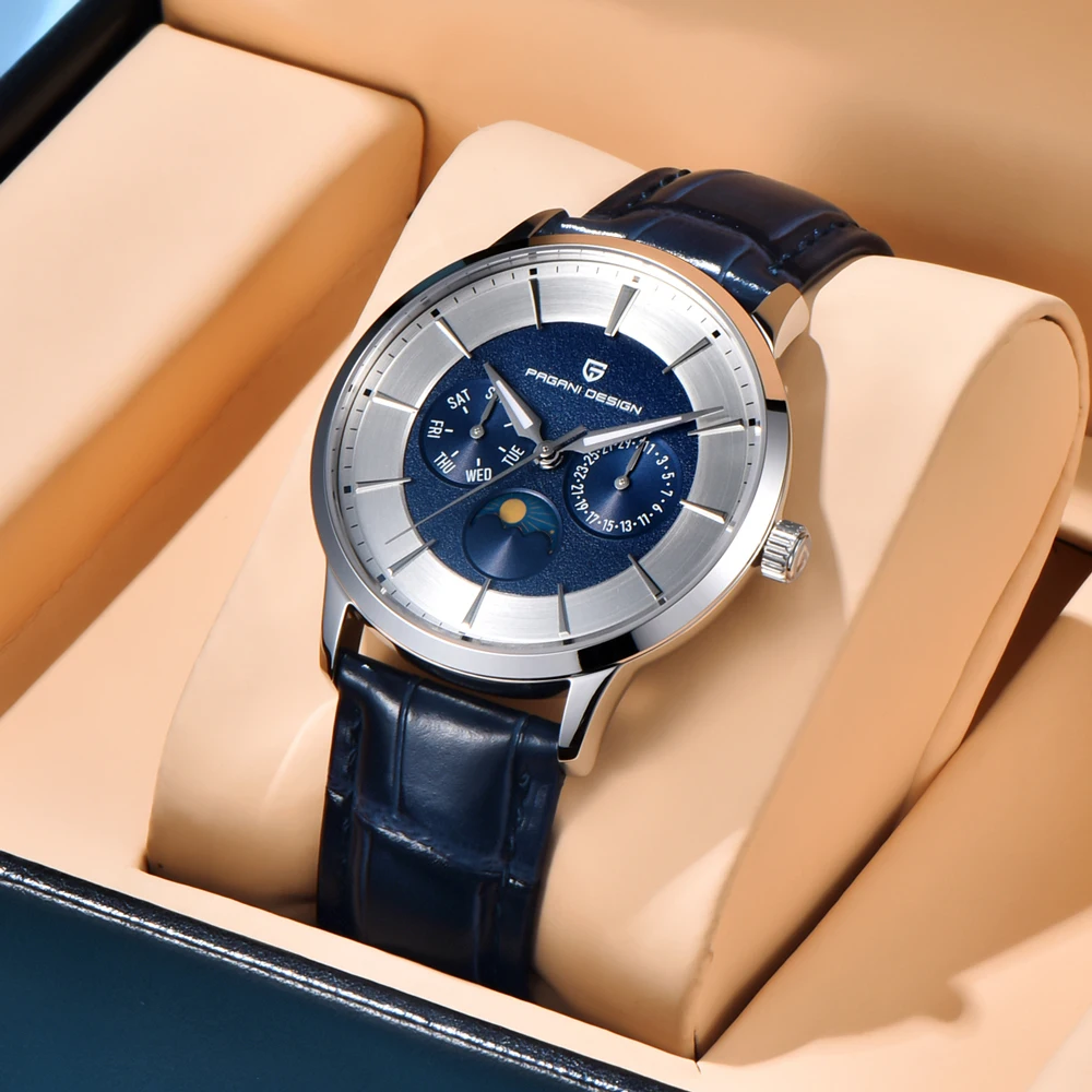PAGANI DESIGN 1795, lässige Quarzuhren für Herren, Kalenderwoche, leuchtend, wasserdicht, Sport-Modeuhr, Uhren für Herren