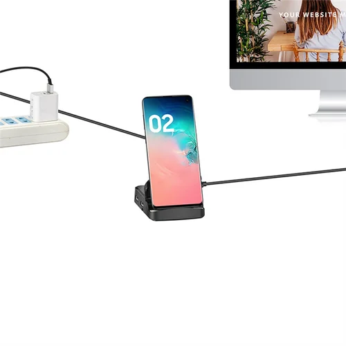 Imagen 2 del producto ¡Nuevo! ! Estación de acoplamiento 8 en 1 USB C HUB, soporte para teléfono, estación Dex Pad, USB C a Compatible, Kit de cargador de energía para