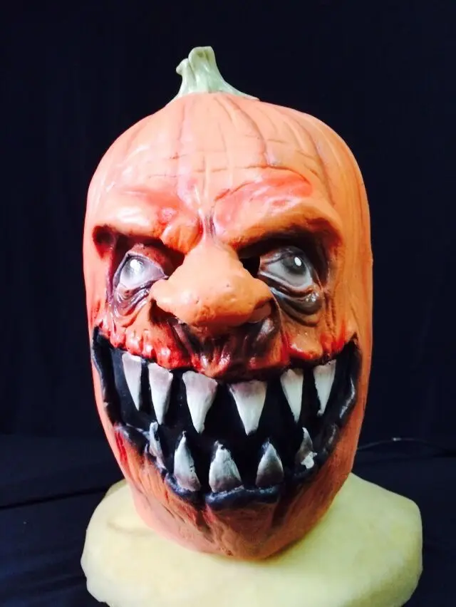 2025 أقنعة حفلات جديدة للهالوين قناع كلاسيكي مخيف غطاء رأس اليقطين شيطان تأثيري مزحة حفلة احتفالية لوازم الحفلات