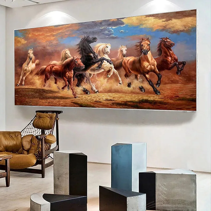 Running Horse Painting Modern Large Wall Art Pictures Canvas HD Print Living Room Bedroom Home Decoration Painting Gifts Cuadros