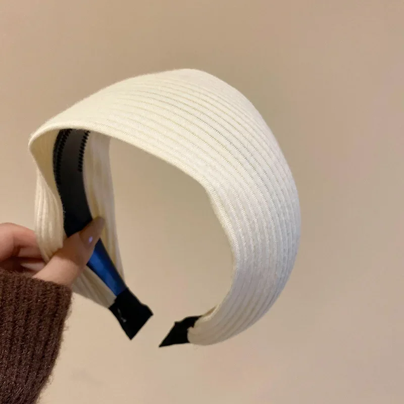 Einfarbiges Breites Stirnband mit Streifenmuster, Französischer Stil, Elegantes Haaraccessoire, Beliebter Internet-Celebrity-Look – Detail 30