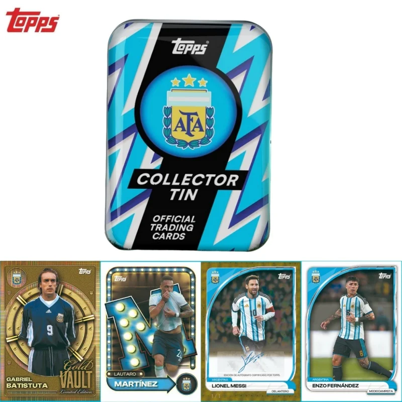 topps-genuino-2025-26-argentina-coleccionista-lata-de-tarjetas-de-futbol-edicion-limitada-oficial-tarjetas-coleccionables-regalo-caja-original