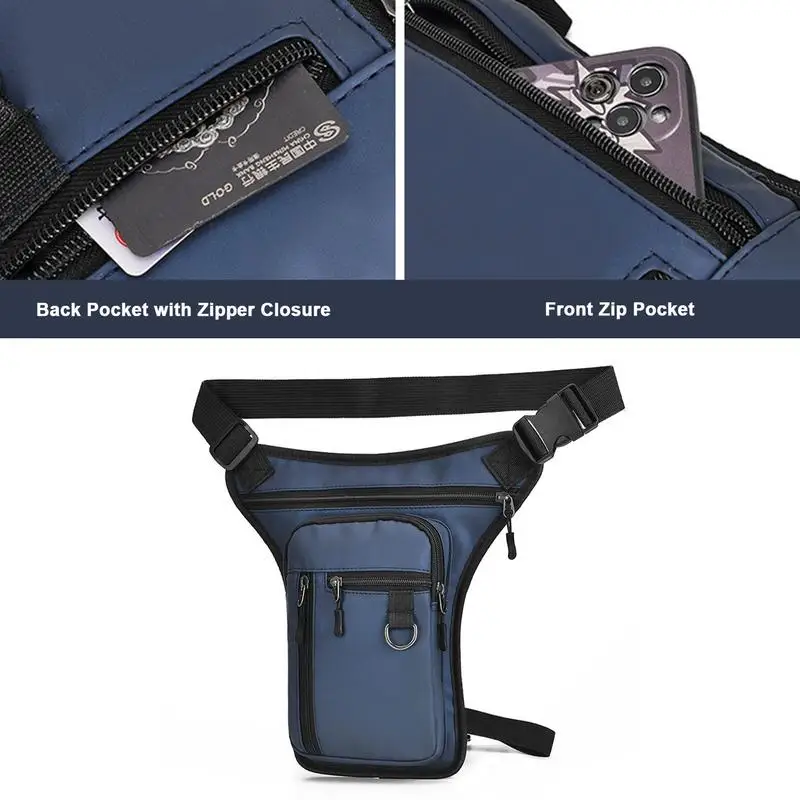 Men Drop Leg Bag Waist Bag Waterproof Men Fanny Pack Phone Purse Motorcycle Riding Shoulder CrossBody Thigh Hip Belt Waist Bags