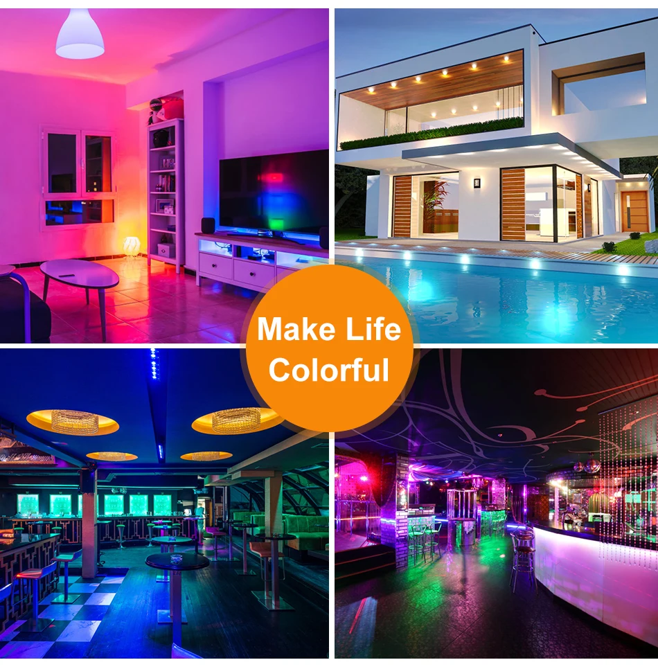 E27 LED Spotlight Bulb 85-265V LED 5W IR Remote Control Led Bulb 2835 SMD Dimmable Magic Light Bulb RGBW Lamp Home Decoration