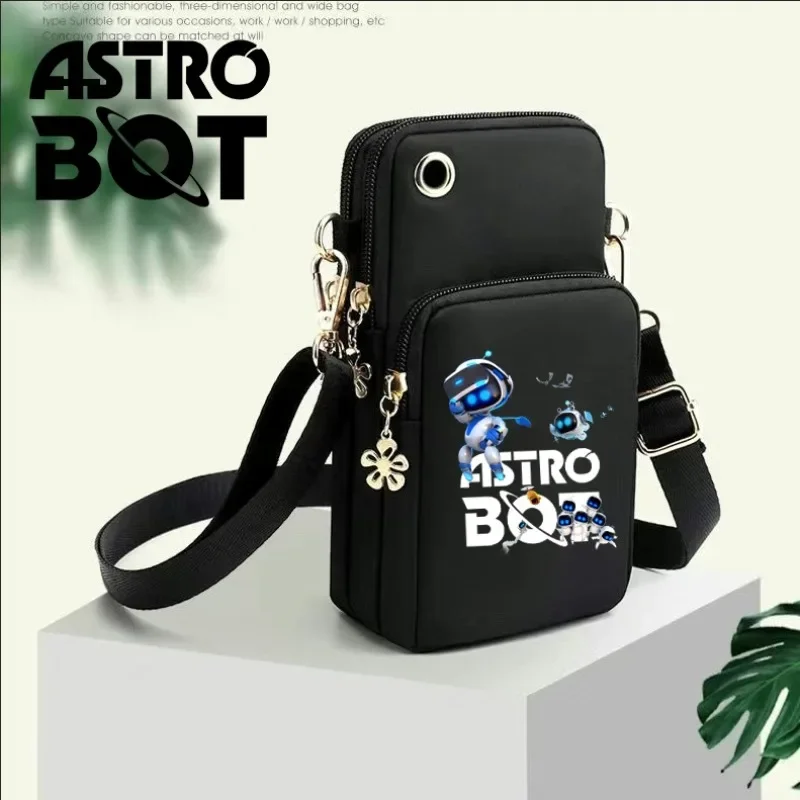 Astro Bot Women Crossbody Bags Shoulder Strap Handbag Women Mobile Phone Purse Zipper Underarm Bag Kids Coin Wallet Card Holder