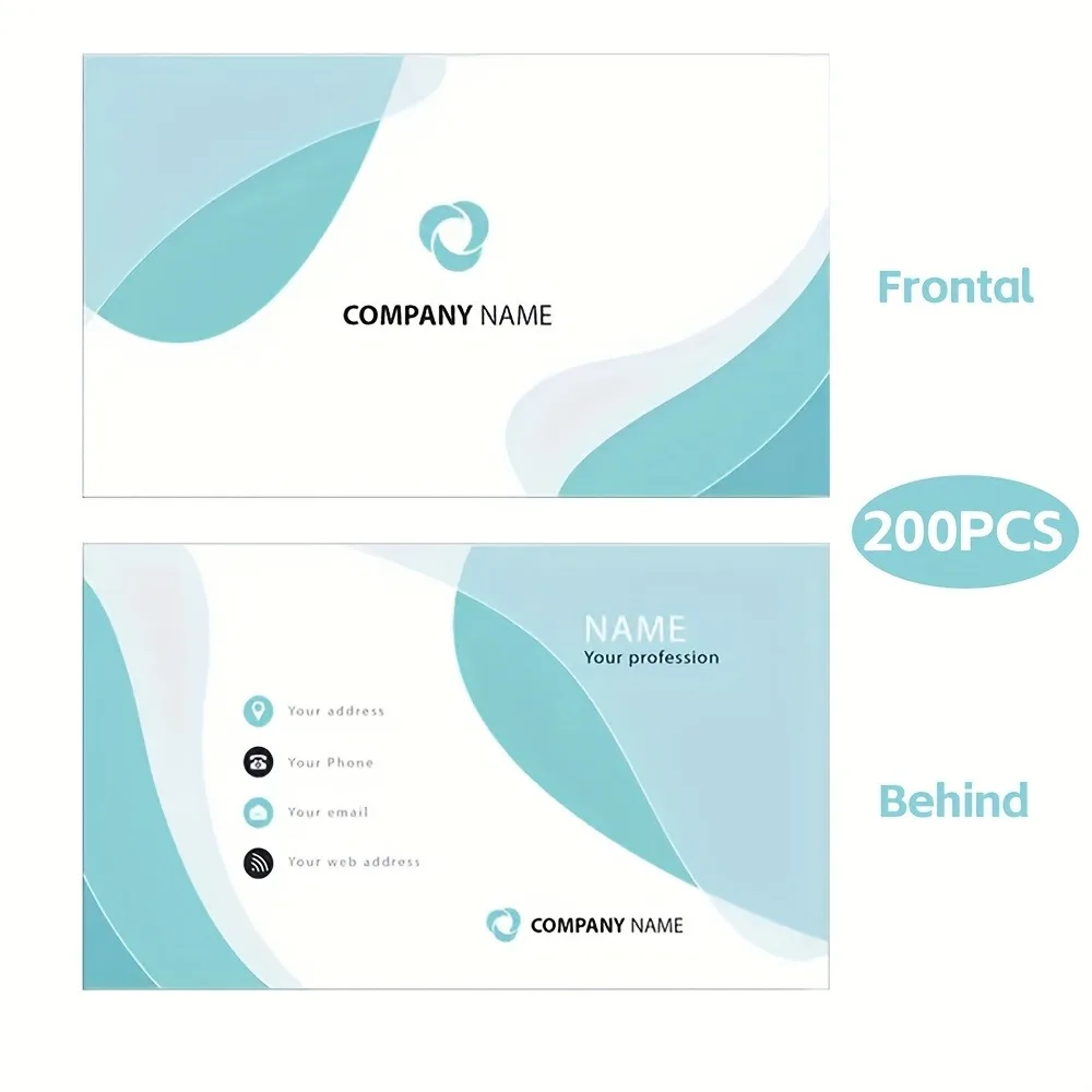 9*5.4cm 300g Right Angle Double Sided Custom Business Cards Free Design Personalized Logo Text For Office