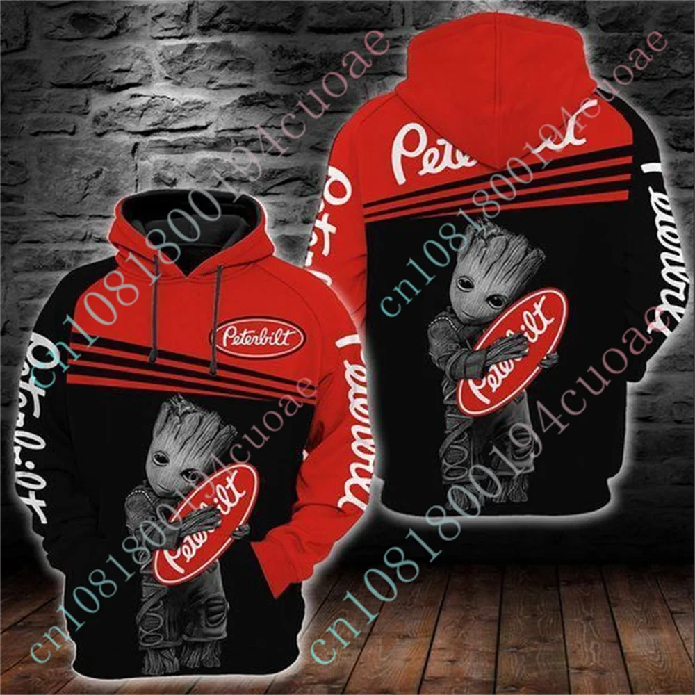 Peterbilt Oversize Zip Hoodies Casual Sweatshirt Unisex Clothing Harajuku Pullover Top Anime Hoodies For Men Women Custom Logo