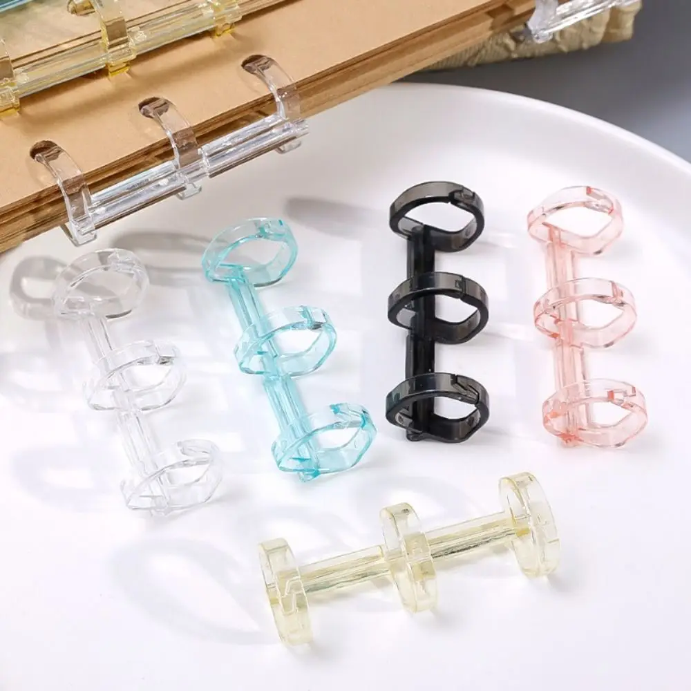 High Quality Ring Opening Loose-leaf Ring Clip Plastic 5 Colors Binder Rings 3 Hole Binding Clip Students