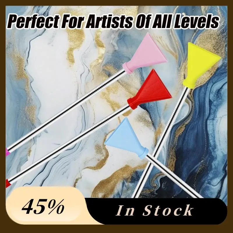 

A78K Новый 4 шт. набор соломенных насадок из нержавеющей стали для распыления акриловой краски, инструмент для насадки для рисования с 4 насадками размера