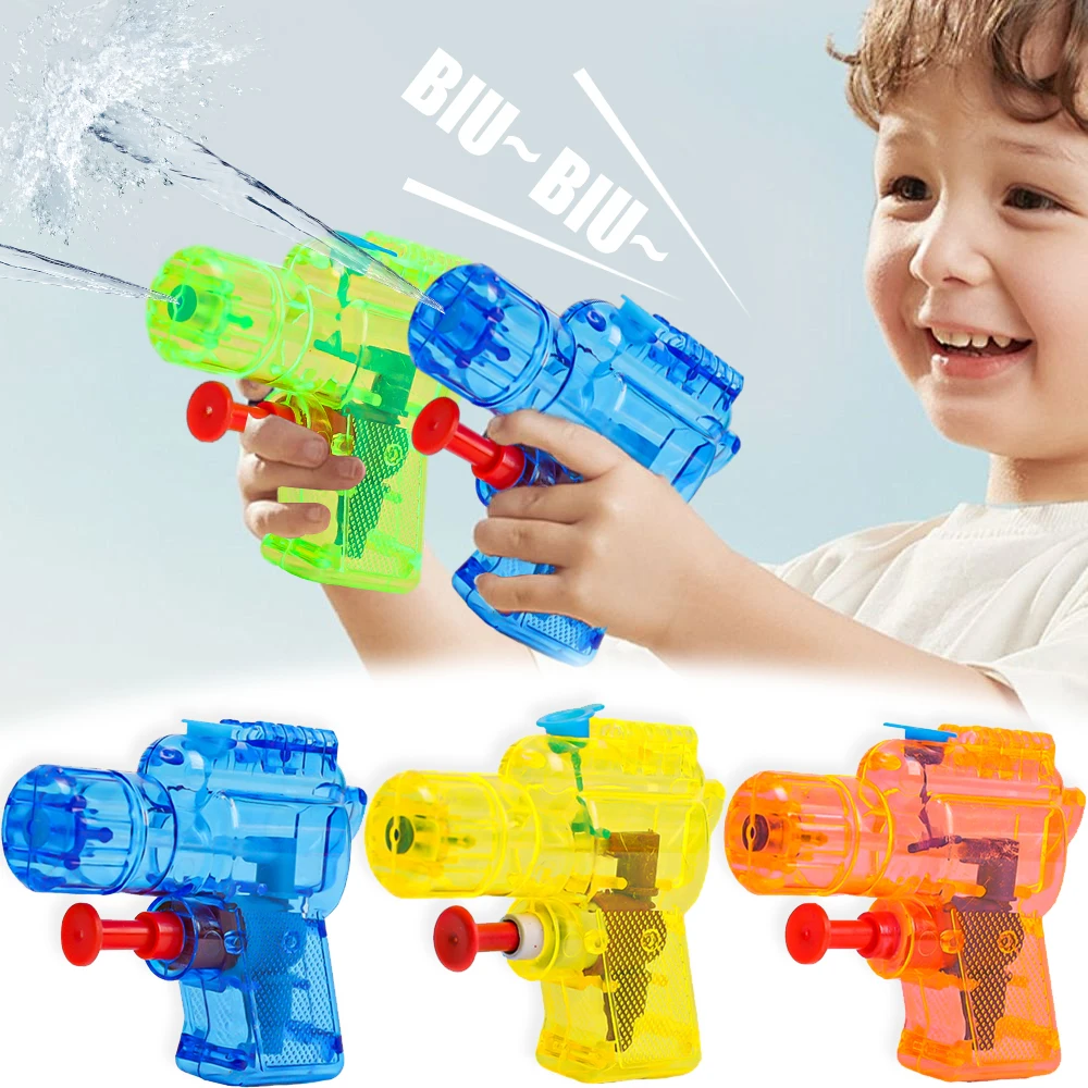 Water Guns for Kids Children Toys Mini Transparent Squirt Water Gun Boys Girls Spray Fighting Game Beach Blaster Watergun Gifts