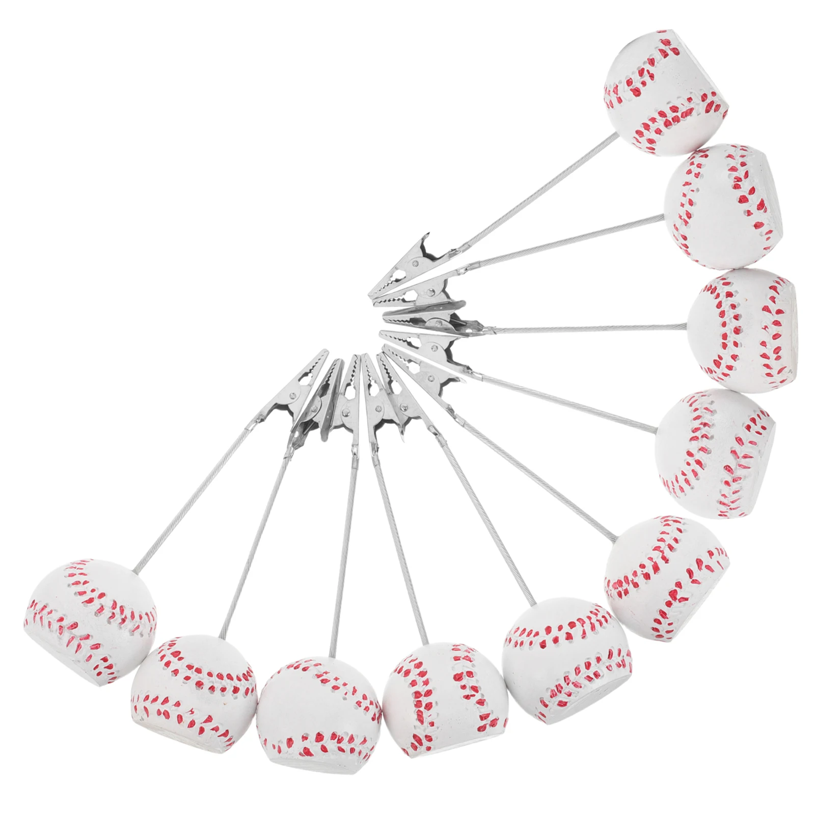 

10Pcs Resin Baseball Table Number Holders Memo Note Stands Material Ideal Sports Events Party Decorations