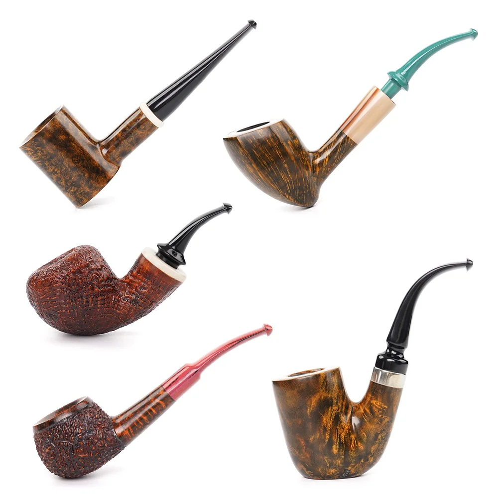 

Briar Wood Tobacco Pipe New Design Free Type Handle Handmade Smoking Pipe With Accessory Dad's Gift