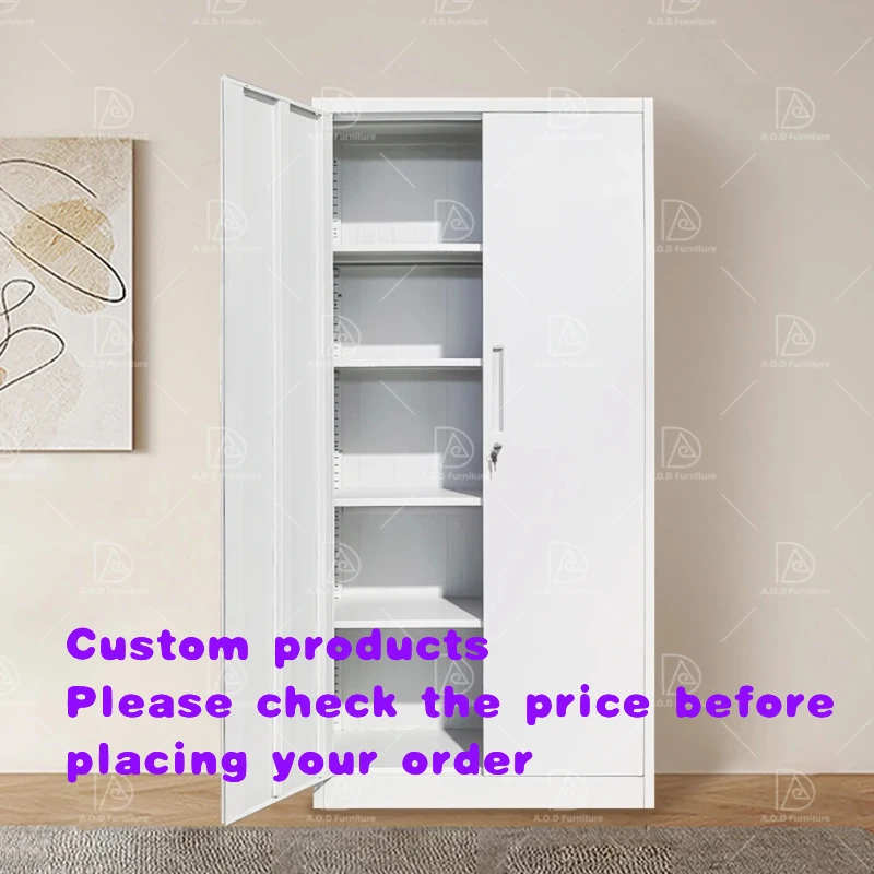 custom.Customized 2-Door Metal Office Storage Cabinet Steel Cupboard With 4 Shelves Filing