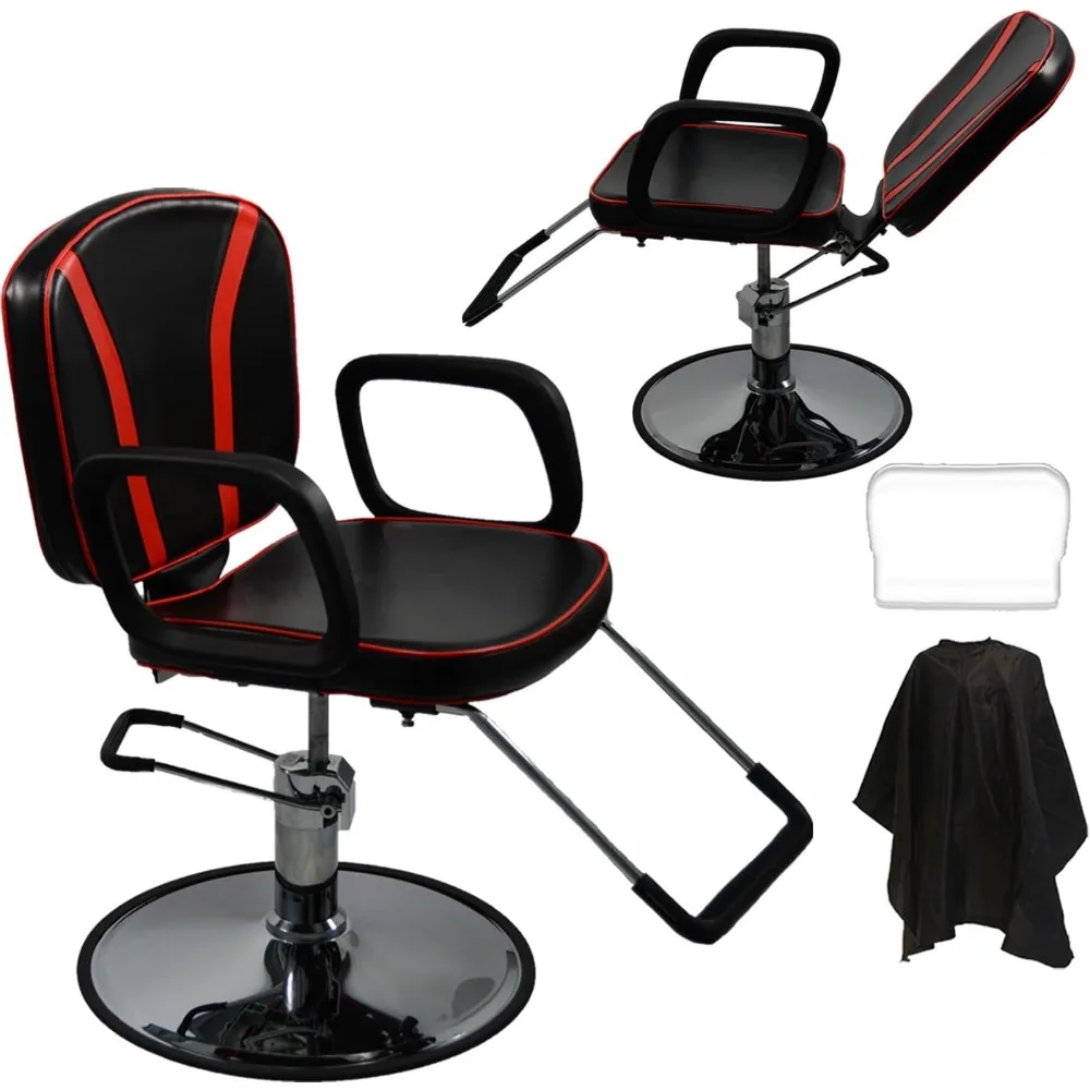

Black & Red Reclining Hydraulic All Purpose Cutting & Shampoo Barber Salon Chair