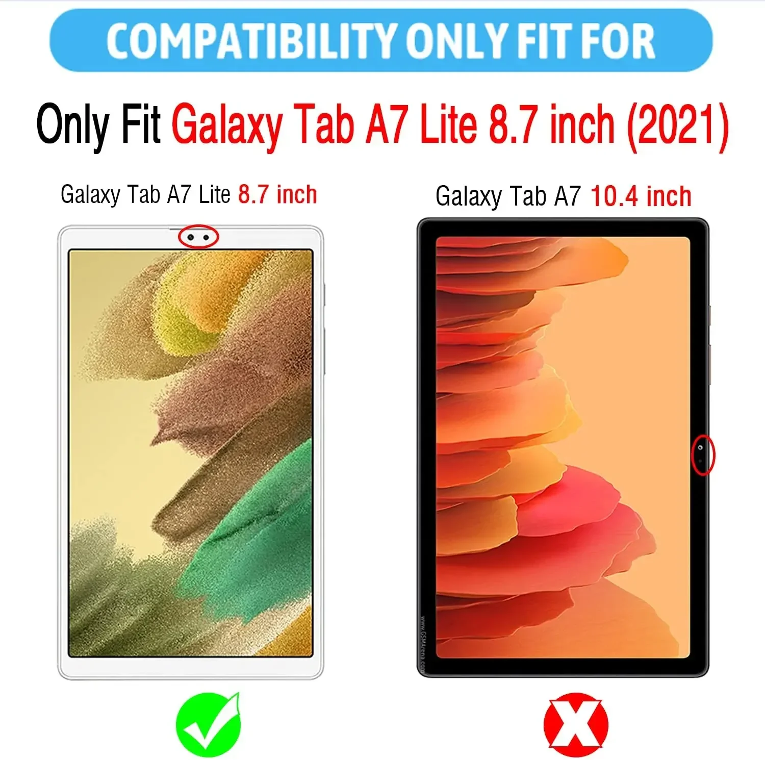 Tablet Dust and Drop Protection Tempered Film for Samsung Galaxy Tab A7 Lite Bubble-free HD High Brightness