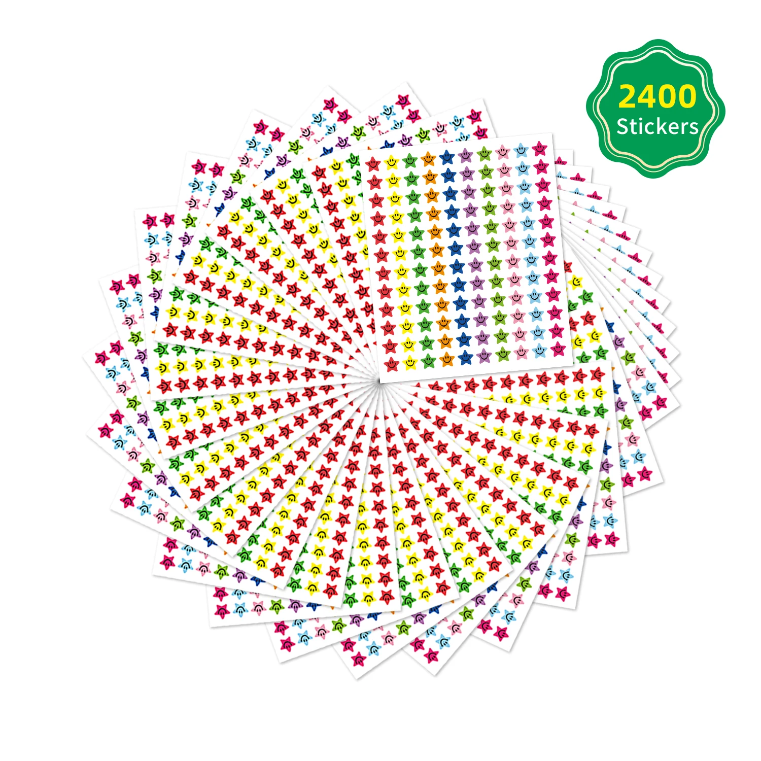 80 Pack Incentive Reward Chart with 2400 Pieces Star Stickers for Classroom Home Behavior for Kids Students Classroom Supplies