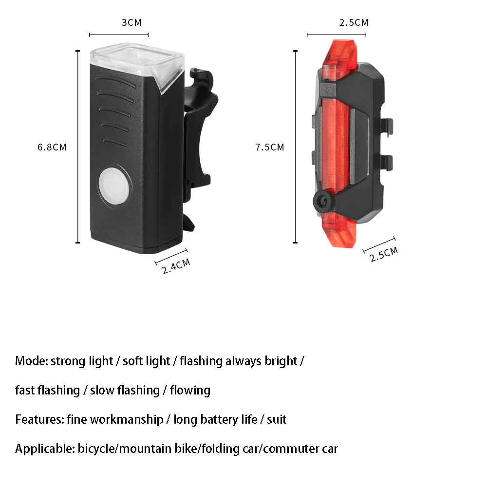 Lampka kontrolna roweru reflektor lampa tylna akumulator jazda ostrzeżenie o bezpieczeństwie światło mocne jasne przednie tylne lampy kolarstwo na świeżym powietrzu