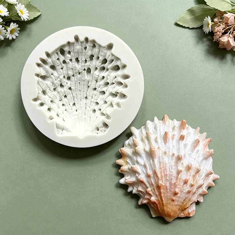 Seashell Conch Sea Urchin Silicone Mold Cake Topper Chocolate Candy Jello Fondant Decorating Tools