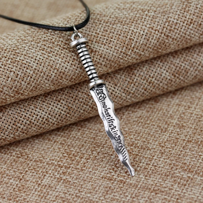 Fashion Jewelry New Snow White Once Upon A Time Rumpelstiltskin Dagger Pendant Necklace For Women Men