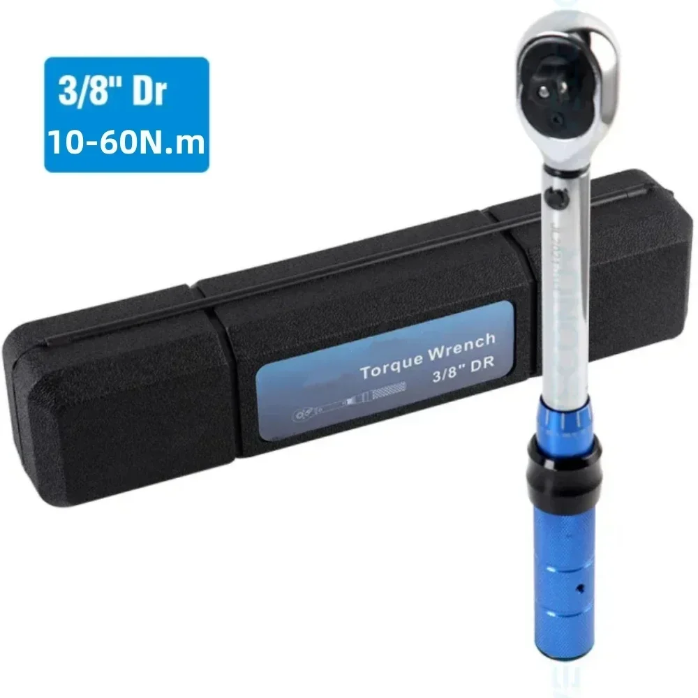 Llave dinamométrica de 10-60N.m, llave dinamométrica de accionamiento cuadrado de 3/8 pulgadas ± 3%, llave dinamométrica de alta precisión, herramienta automotriz profesional para bicicleta