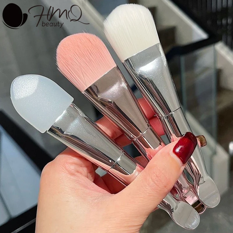 

4/2pcs Silicone Face Mask Brush Soft Head with Digging Spoon Dual-Use Makeup Brushes Face Cleaning Cream Scraper Beauty Tools