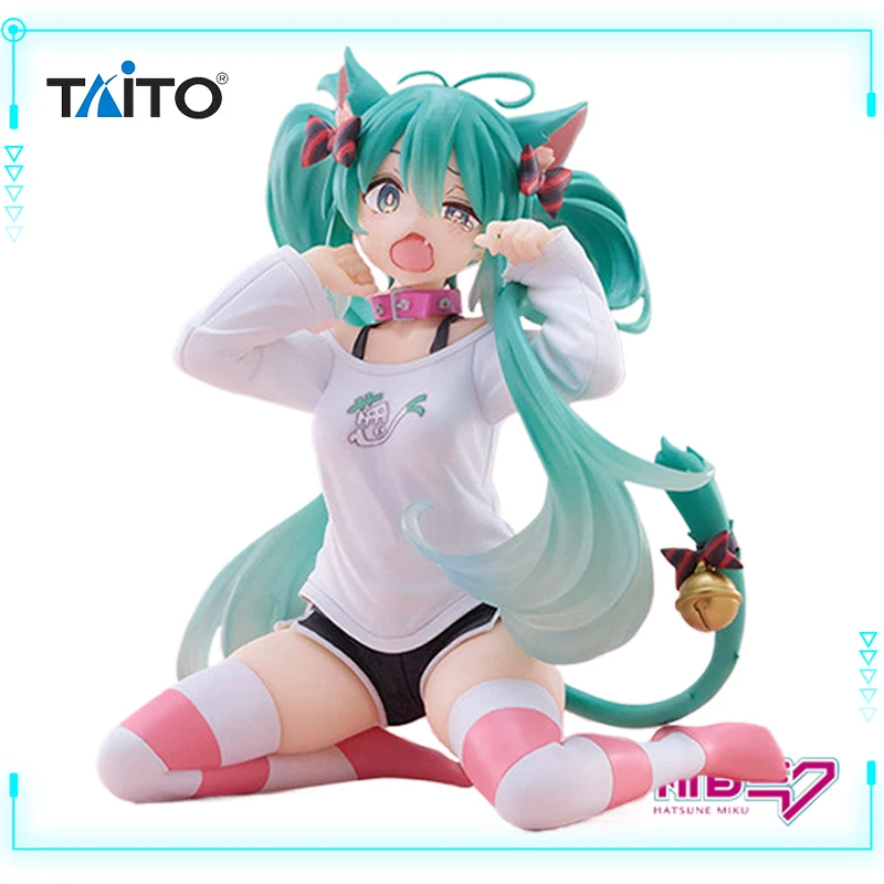 taito-original-genuine-vocaloid-singer-hatsune-miku-desktop-cute-figure-cat-ears-t-shirt-ver-13cm-model-toy-figure-birthday-gift