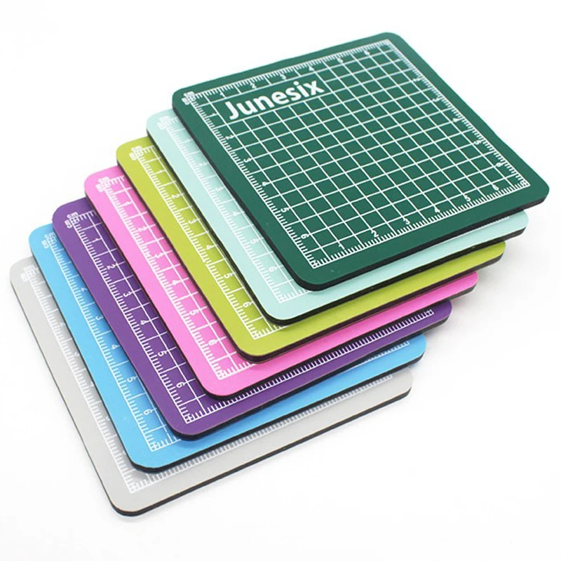 Schneidematte, 1 Stück, buntes Mini-Modell, Gravurblock, Kunstbedarf, Schreibwaren, Schulbedarf, 8 x 8 cm, für Kunstbedarf, Schulwerkzeuge