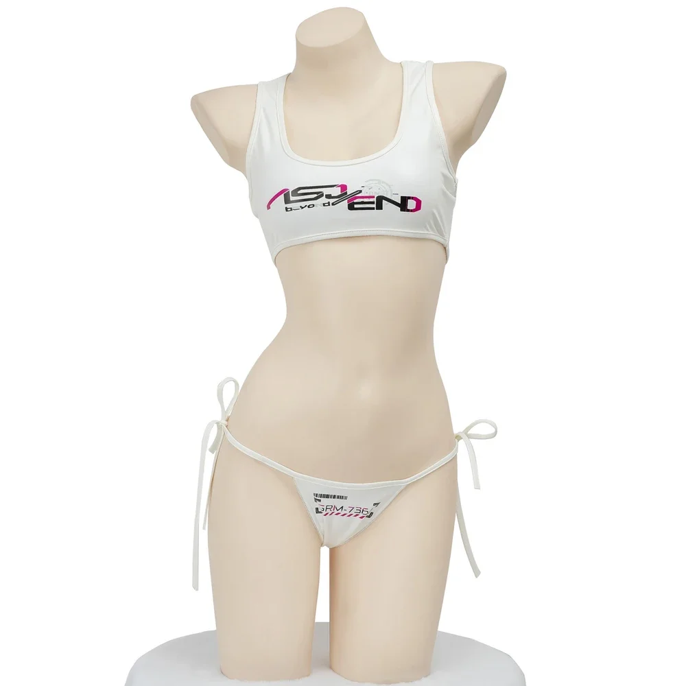 해변 전기 음악 축제 소녀 비키니 세트 여성 애니메이션 게임 펑크 사이버 가죽 유니폼 세트 의상 코스프레