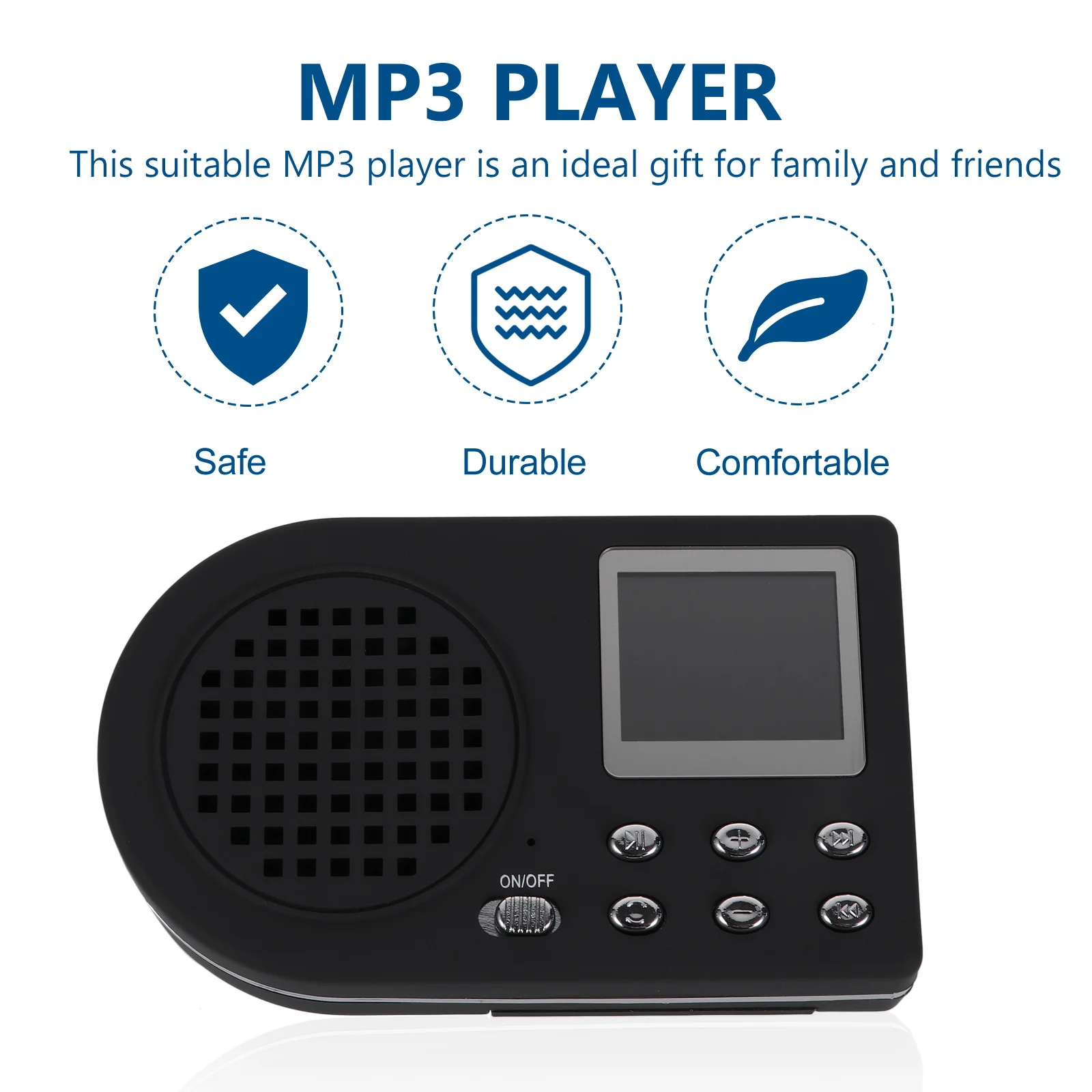 مشغل Mp3، شاشة أحادية اللون، جهاز تشغيل الموسيقى المحمول، تصميم مشبك صوت عالي الدقة للأماكن الخارجية #6