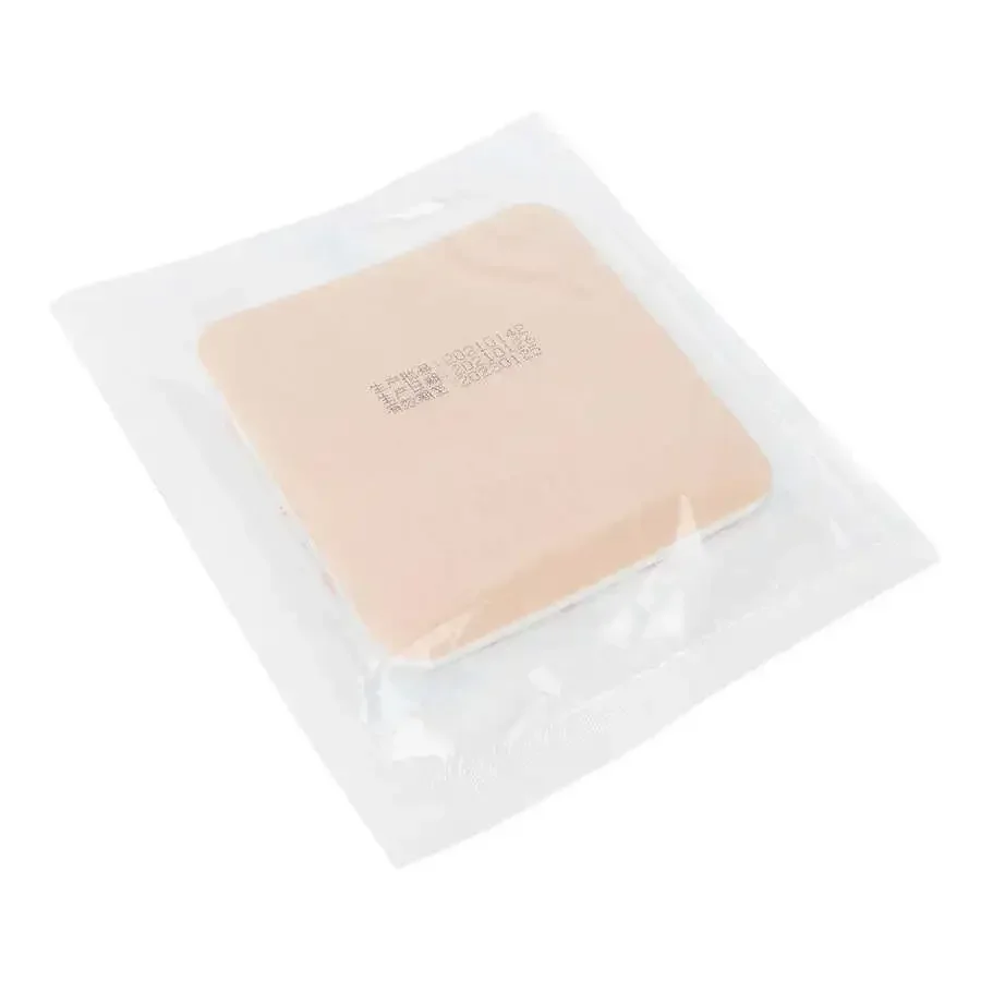 

1 шт., 10 см * 10 см, силиконовая клейкая повязка, пена для заживления ран, впитывающая пена для перевязки с силиконовой пеной без границы