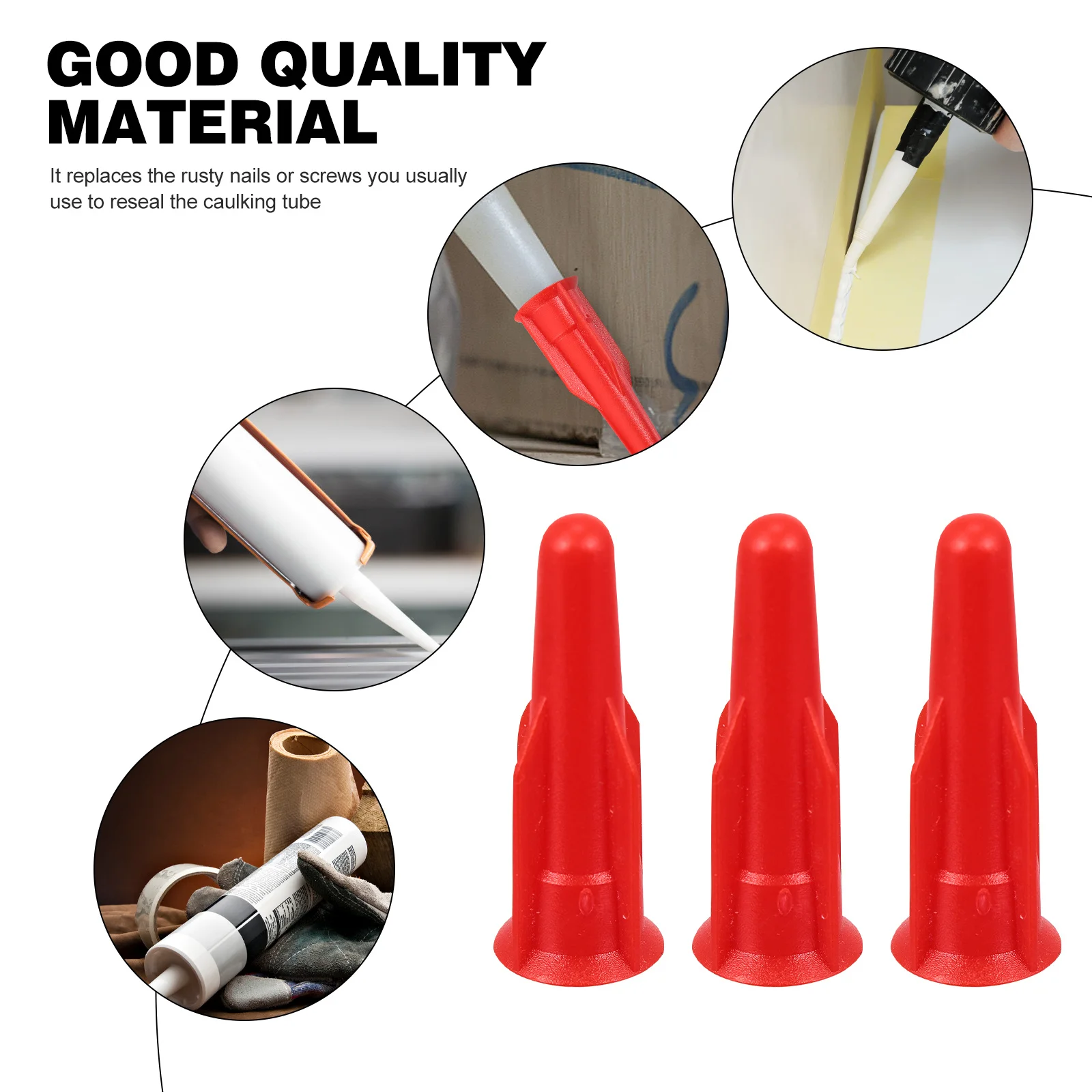 20 قطعة فوهات السد القبعة الحمراء نصائح لولبية متينة قابلة لإعادة الاستخدام لتسرب الغراء السد المطكي يمنع الانحناء التسرب #4