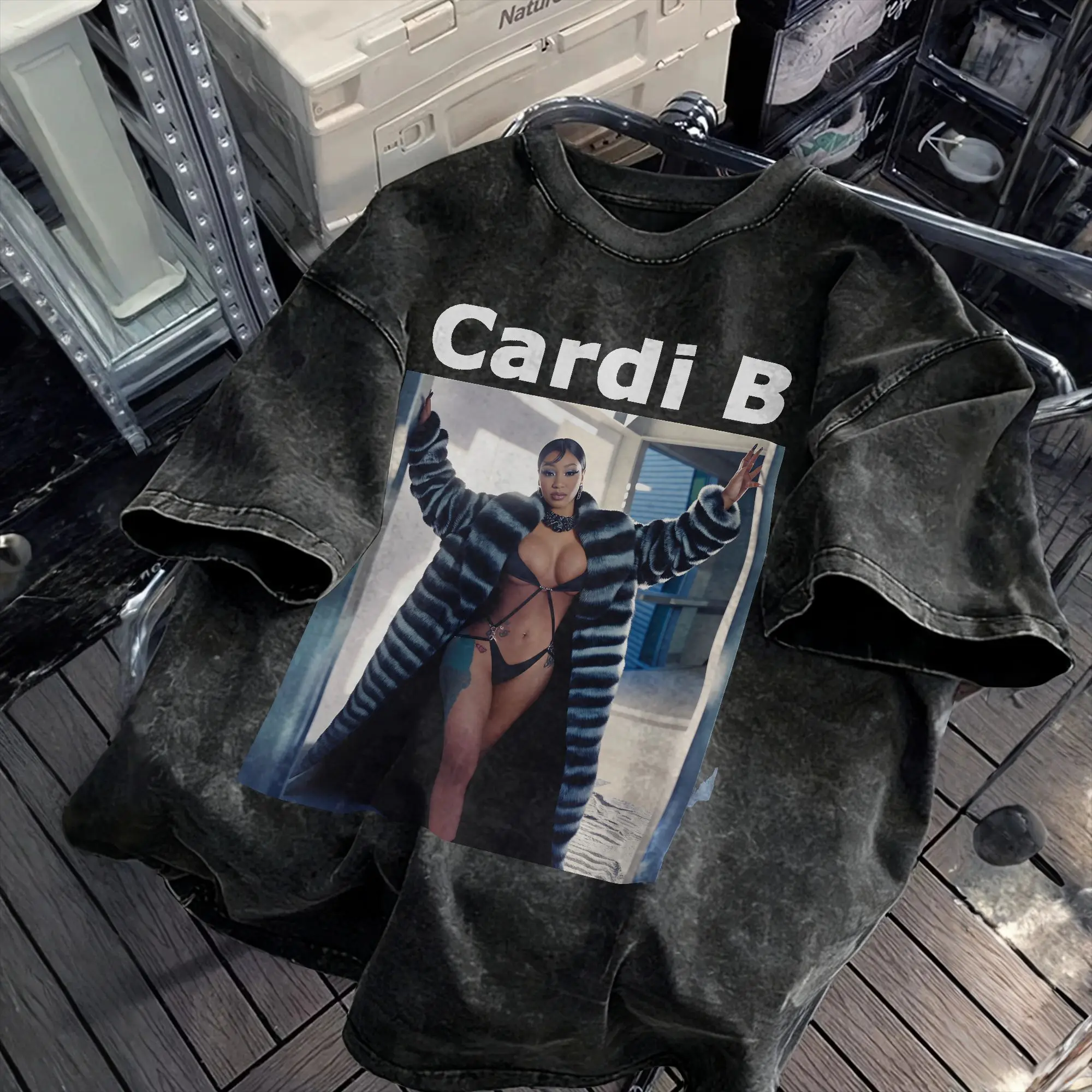 Funny Cardi B Like What Freestyle Hot T-Shirt for Men Round Collar 100% Cotton Washed T Shirts  Short Sleeve Tees Printed Tops