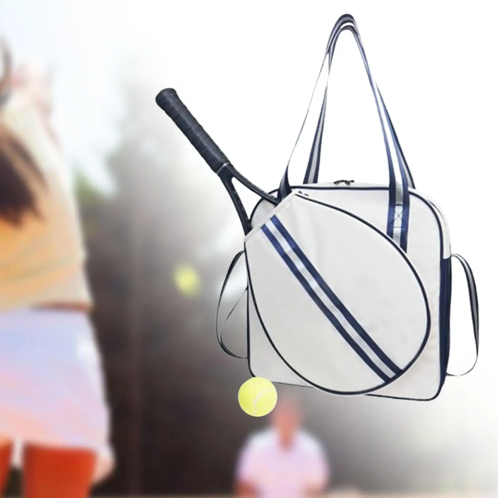 Tennis Bag Multipurpose Beginners Adjustable Shoulder Strap Badminton Bag