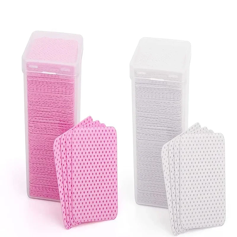 400pcs Non-woven Fabric Wiping Eye Black Removing Tools Glue Wiping Cloth, Glue and Nail Polish Bottle Wholesale of Makeup Tools