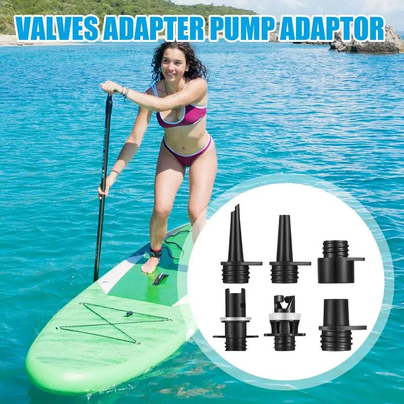 Air Pump Nozzles 6pcs Outdoor Air Pump Nozzle High-Pressure Resistant Electric Pump Adapter For Paddleboards Swimming Rings